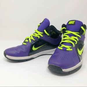 purple and lime green nike shoes